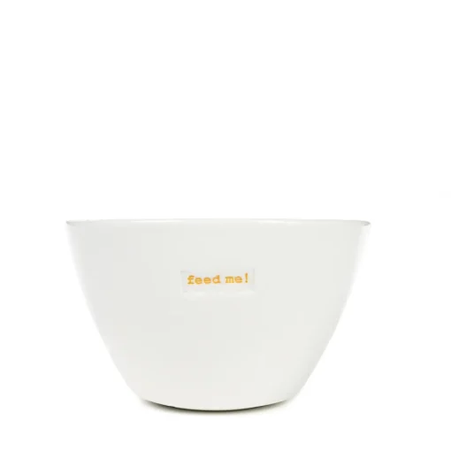 Keith Brymer Jones Keith Brymer Jones | Plates & Bowls^- Medium Bowl - feed me! - 500ml
