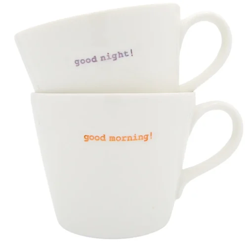 Keith Brymer Jones Keith Brymer Jones | Mugs & Cups^- Medium Mug Pair - good morning!... - 350ml