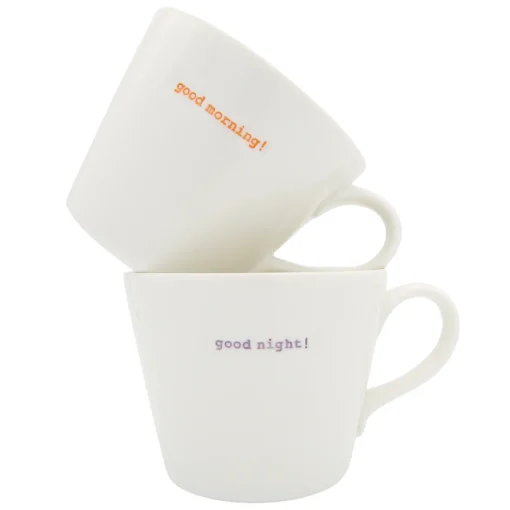 Keith Brymer Jones Keith Brymer Jones | Mugs & Cups^- Medium Mug Pair - good morning!... - 350ml