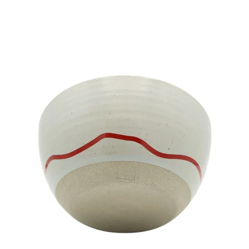 Keith Brymer Jones Keith Brymer Jones | Plates & Bowls^- Stoneware Bowl - Pebble & Red - 600ml
