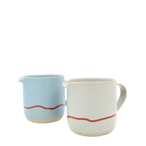 Keith Brymer Jones Keith Brymer Jones | Serveware^- Stoneware Jug - Pebble & Red - 400ml