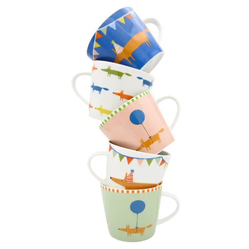 Keith Brymer Jones Scion Living | Mugs & Cups^Scion Living - Animal Mug - Mr Fox Balloon - Green - 350ml