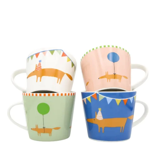 Keith Brymer Jones Scion Living | Mugs & Cups^Scion Living - Animal Mug - Mr Fox Party Hat - Ceramic - 350ml