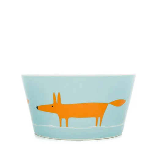 Keith Brymer Jones Scion Living | Plates & Bowls^Scion Living - Ceramic Bowl - Mr Fox - Duckegg & Orange - 565ml