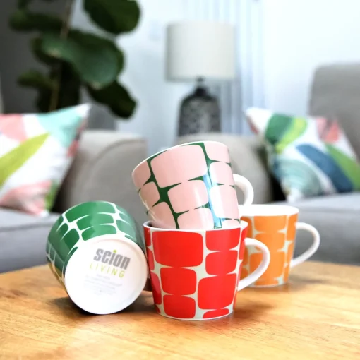 Keith Brymer Jones Scion Living | Mugs & Cups^Scion Living - Ceramic Mug - Lohko - Poppy & Sage - 350ml